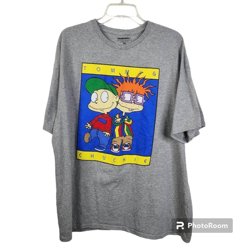 Nickelodeon Mens 90s Inspired Rugrats Tommy & Chuckie Short Sleeve Tee Size XXL